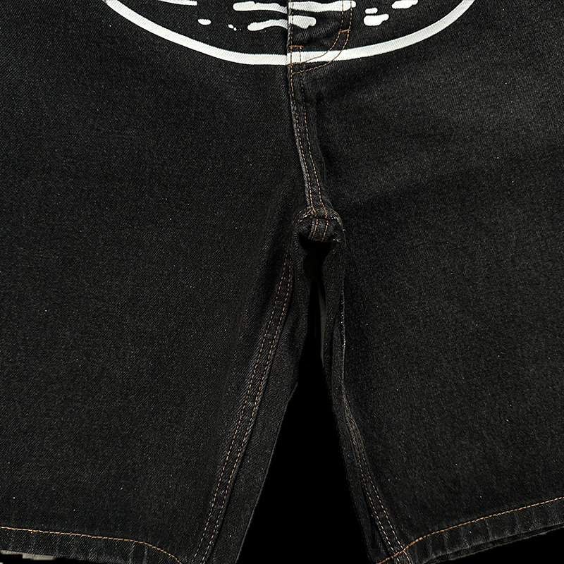 DENIM SHORTS WASHED (BLACK)