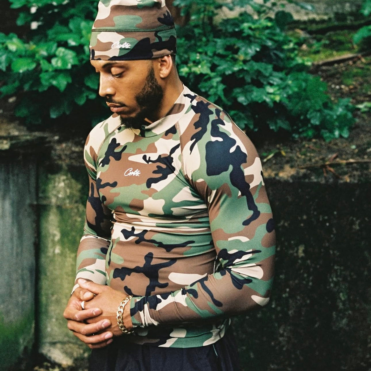 CORTEIZ COMPRESSION TOP (WOODLAND CAMO)