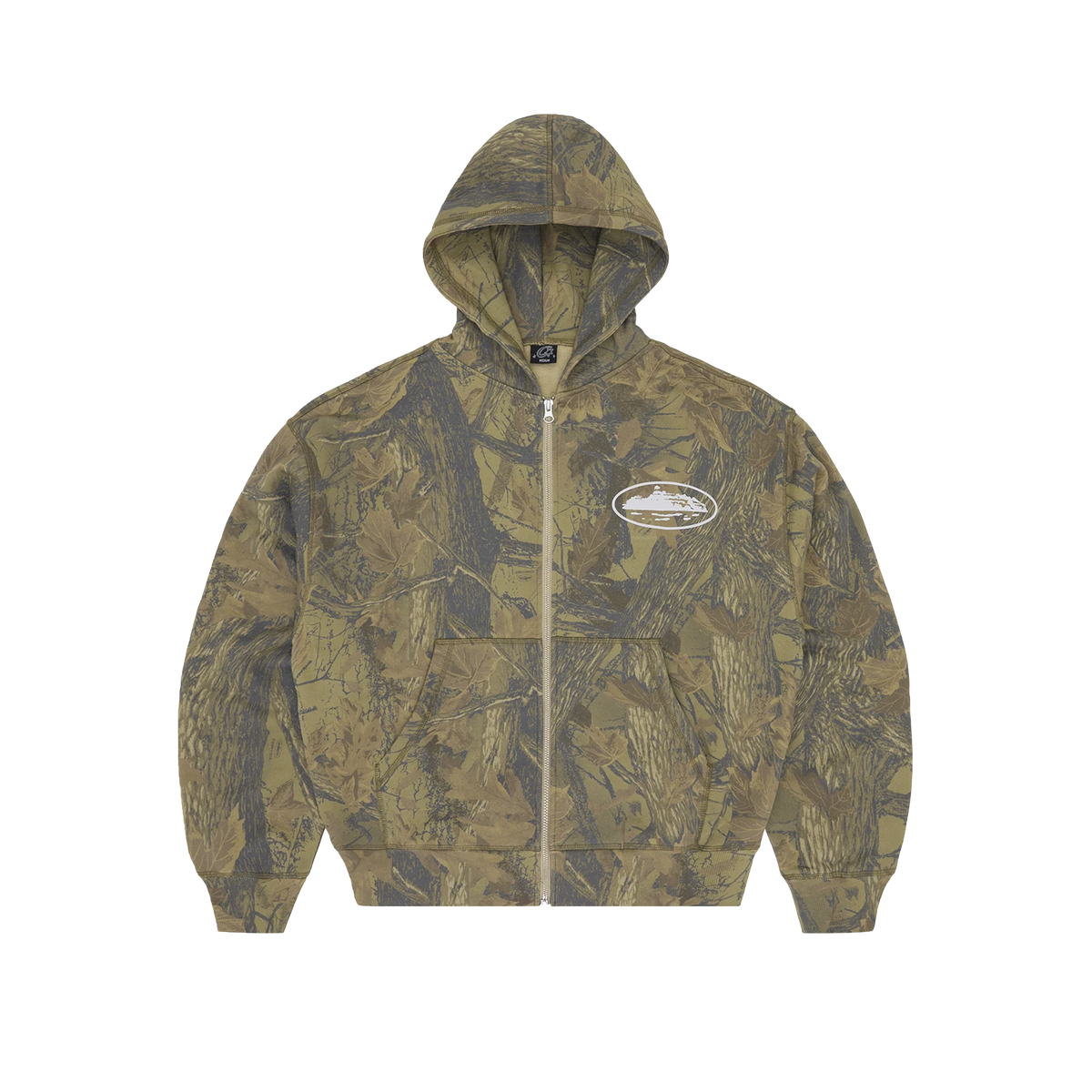 CORTEIZ ISLAND PUFF PRINT ZIP HOODIE (FOREST CAMO)