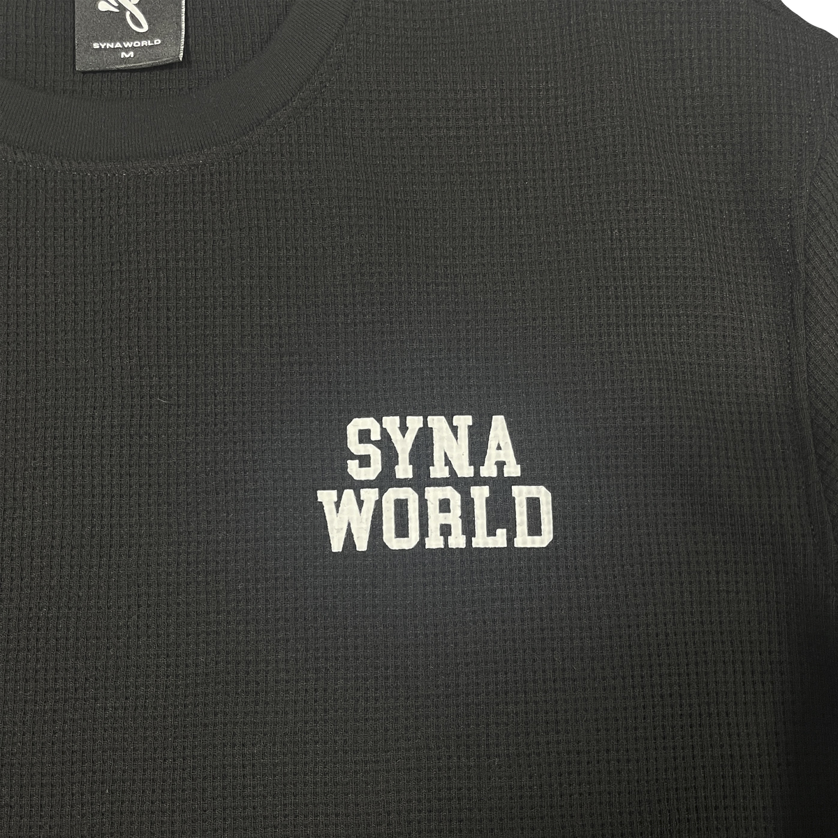 SYNA LS WAFFLE TEE (BLACK)