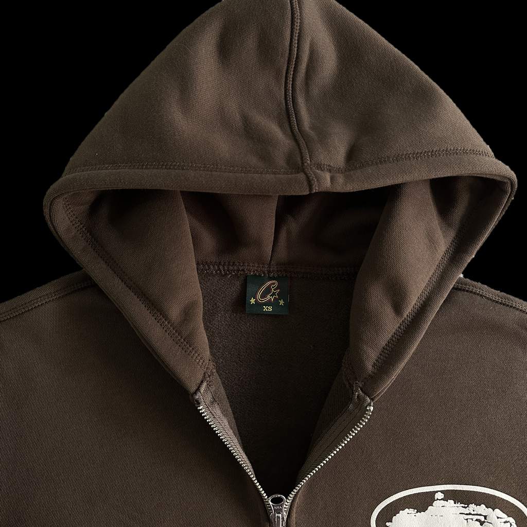ISLAND PUFF PRINT ZIP TRACKSUIT (BROWN)