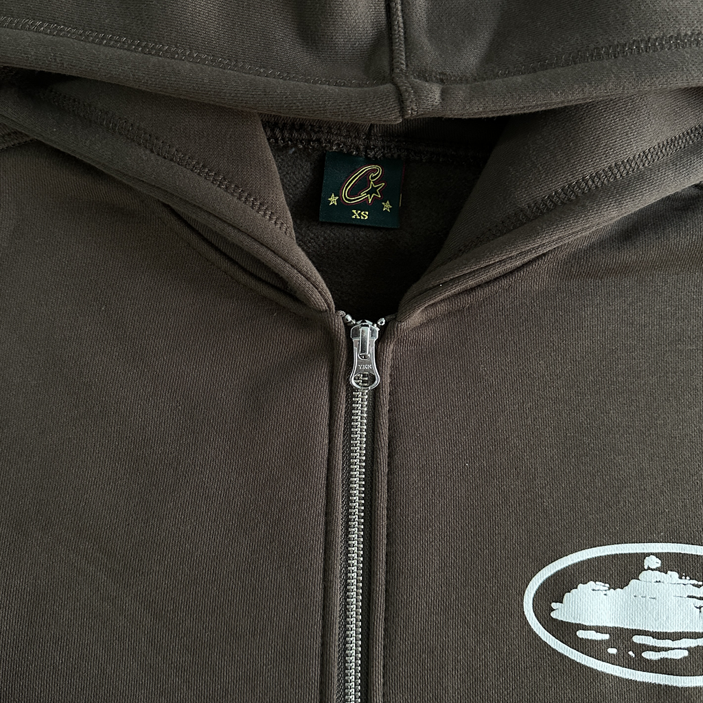 ISLAND PUFF PRINT ZIP TRACKSUIT (BROWN)