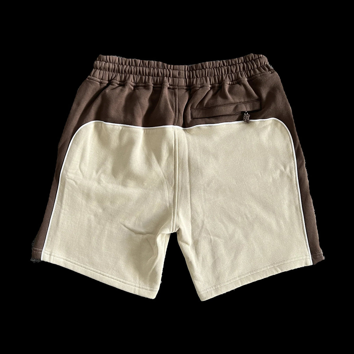 PIPE HOODIE & SHORT SET (BEIGE/BROWN)