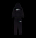 TRAPSTAR CHENILLE DECODED HOODED TRACKSUIT (BLACK/GREEN BEE)