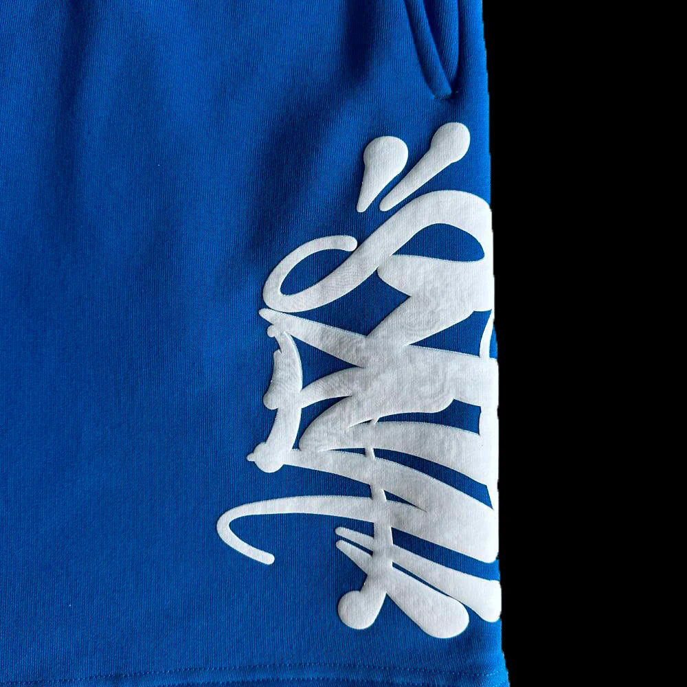 T-SHIRT & SHORTS LOGO SET (BLUE / WHITE)